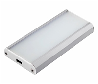 Skabslampe, alu m/IR 0,8W 40lm opl.batteri USB 